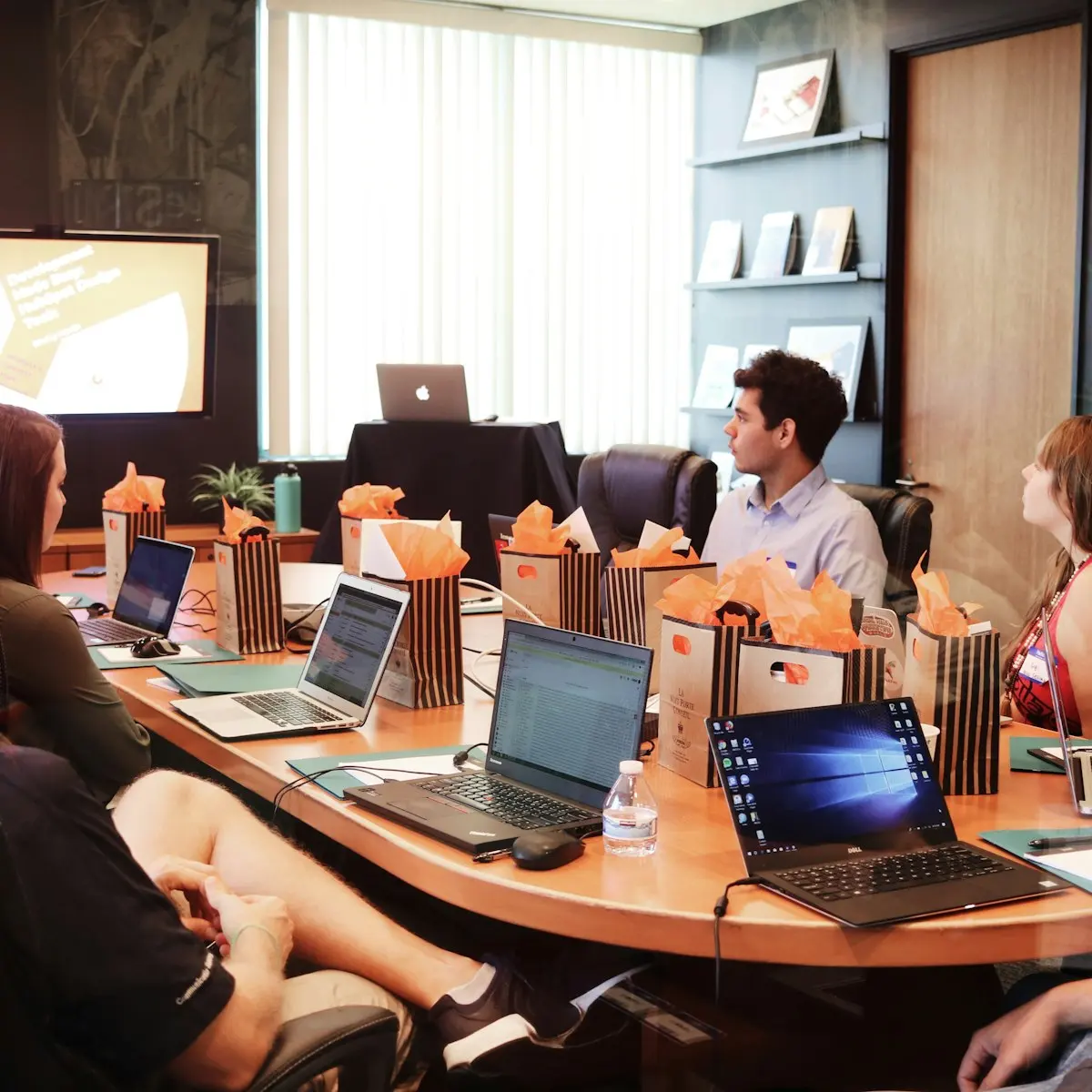 Strategy meeting in a bright office