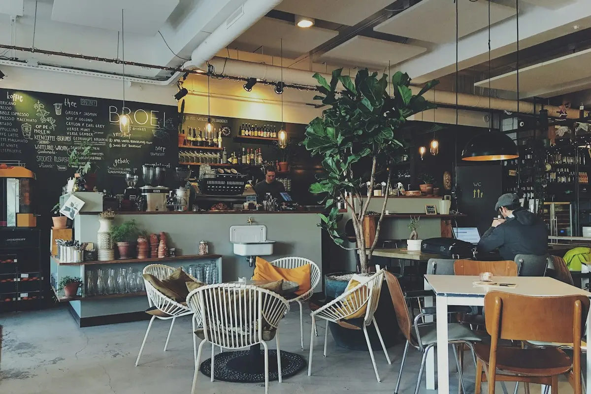 Cafe counter and espresso machine
