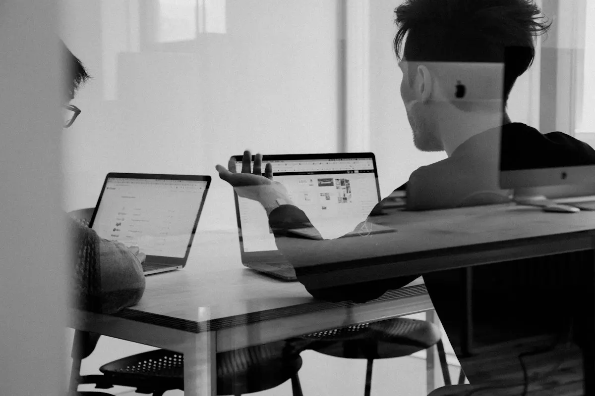 Startup team working in an office