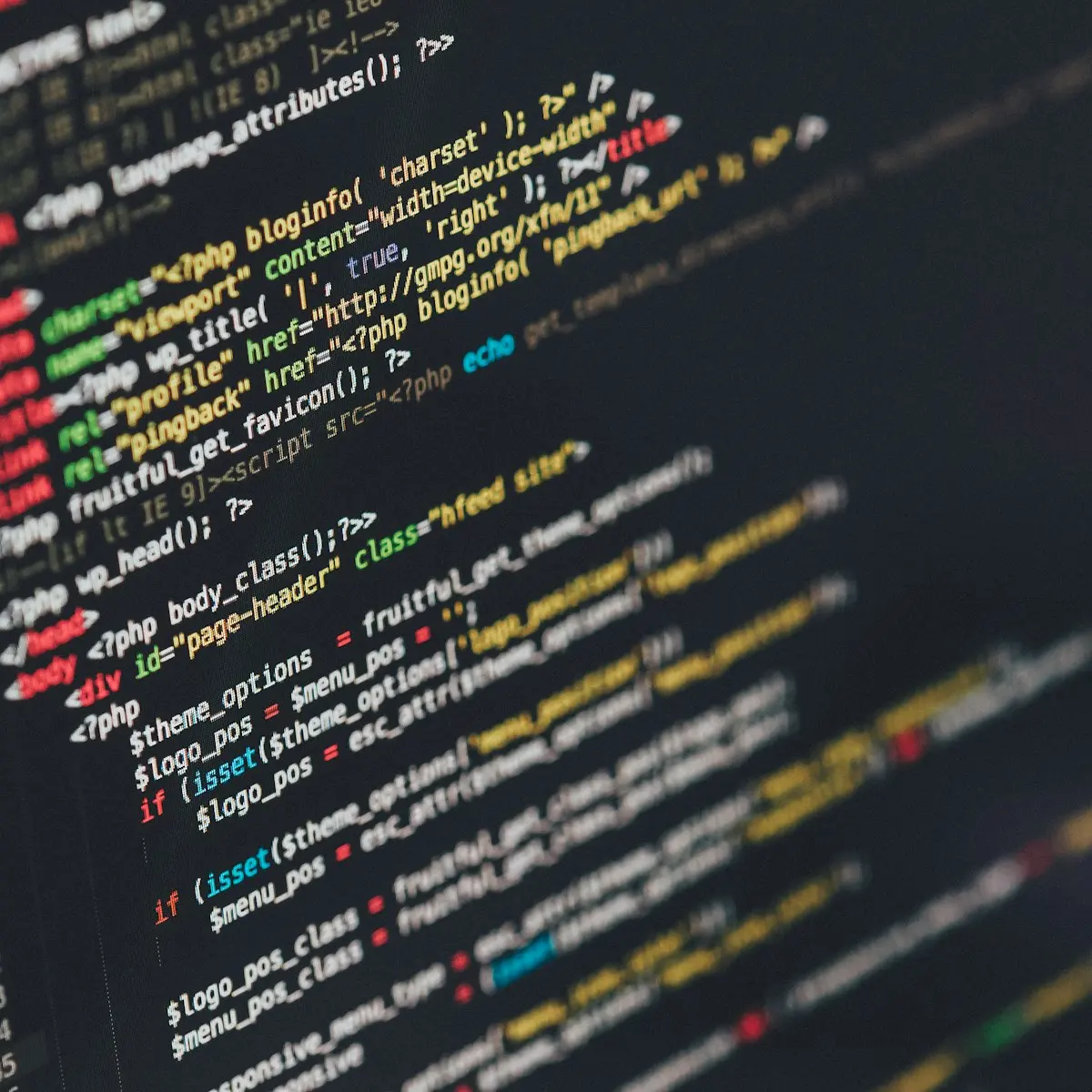 Code on a developer screen