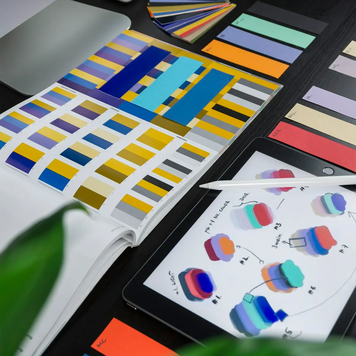Designer reviewing a visual layout