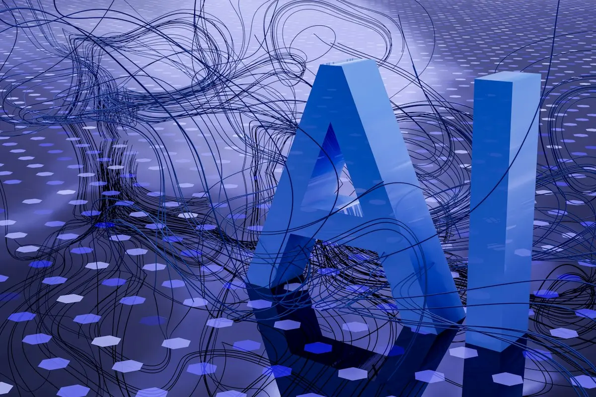 Abstract visualization of an AI system
