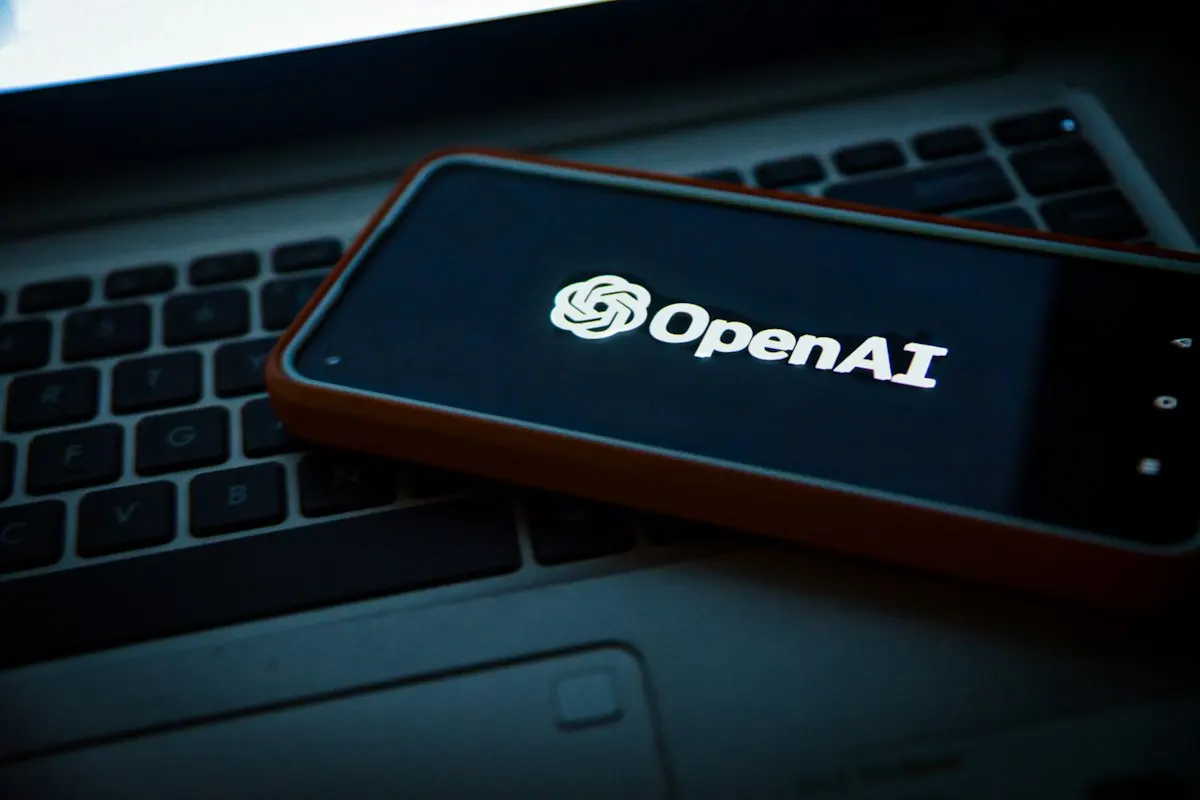 AI chat assistant open on a laptop